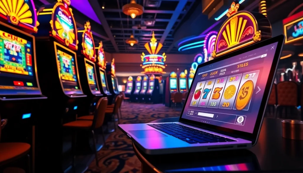 Berinteraksi dengan slot Dewanaga89 di lingkungan kasino virtual yang dinamis menampilkan kemewahan dan kegembiraan.