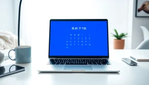 Efficient workspace with 搜狗输入法下载 on screen, showcasing productivity tools