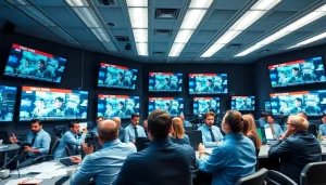 News Parade showcases journalists in a bustling newsroom, emphasizing timely news at https://news-parade.com.ua.