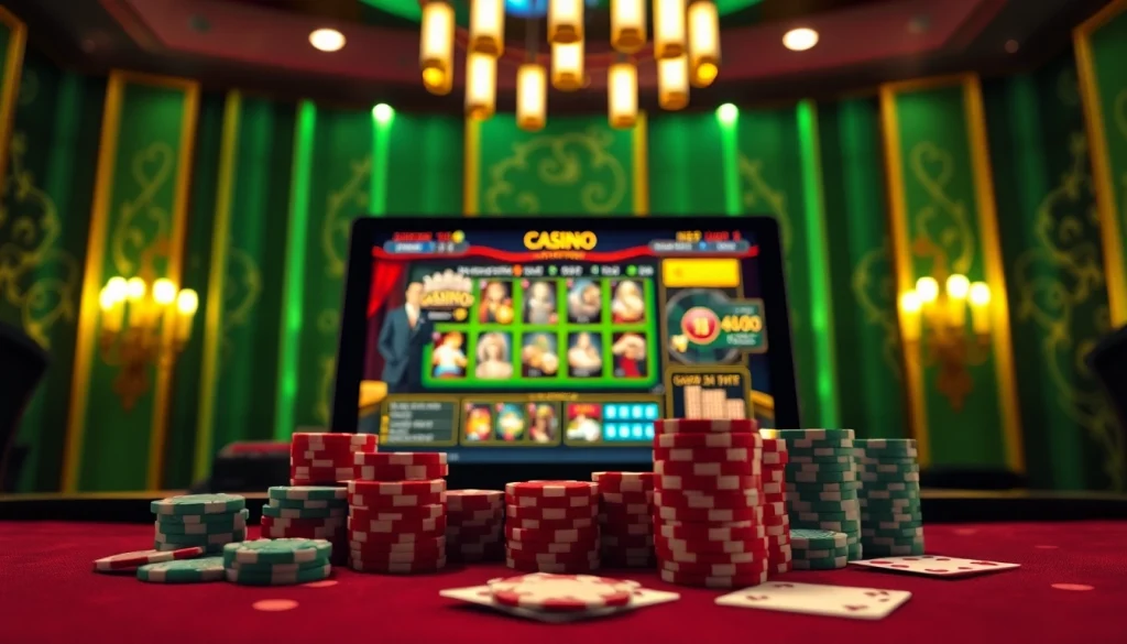 Engage with Canada casinos online featuring dynamic gaming visuals and enticing casino elements.