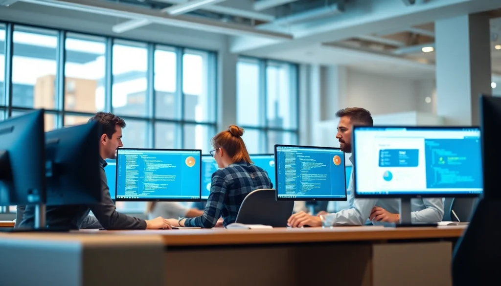 Enhance your software quality assurance with expert services at https://xqa.ca, showcasing teamwork in a modern setting.
