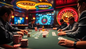 Engaged players at a poker table representing the vibrant gaming atmosphere of kk win.com