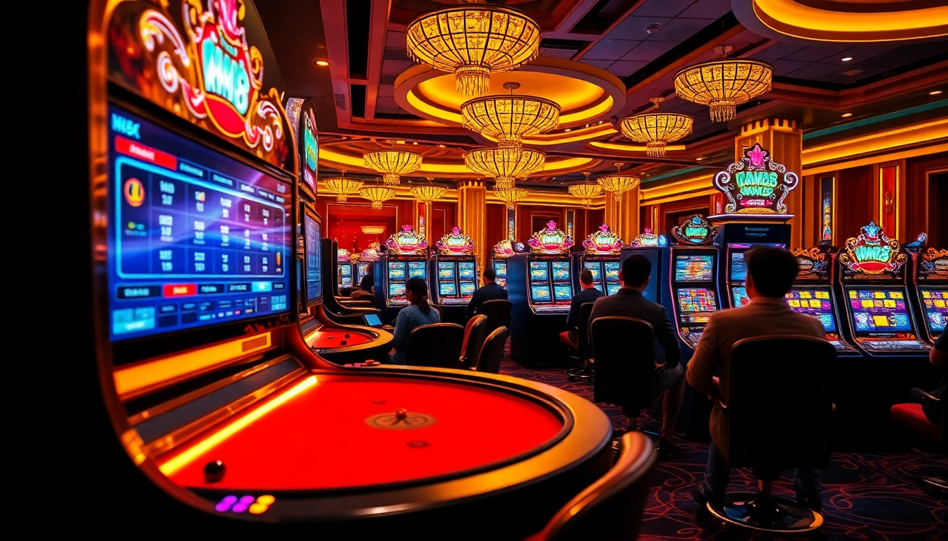 Exciting online gaming experience at https://mm88.agency/, featuring vibrant casino ambiance and engaging players.