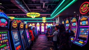 Menangkan jackpot di slot depo 5k dengan suasana kasino yang ramai dan ceria.