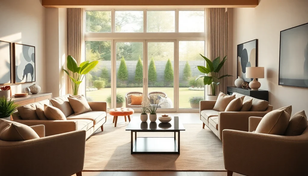 Showcasing stunning real estate living space filled with natural light and contemporary decor.