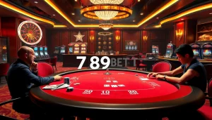 Engage in thrilling poker action at 789BET's luxurious casino, highlighting excitement and gaming strategy.