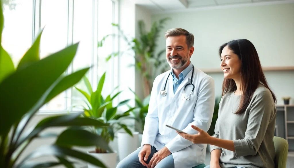 glownexis.com에서 전문적인 웰빙 상담을 받는 고객과 상담사의 상호작용을 보여줍니다.