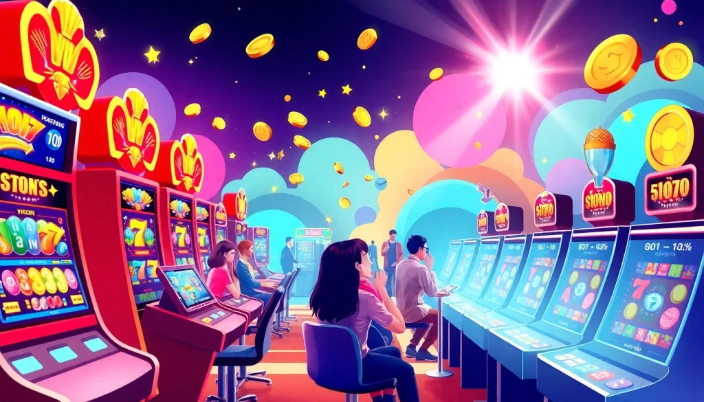 Permainan walettoto online yang penuh aksi dengan pemain menikmati slot digital.