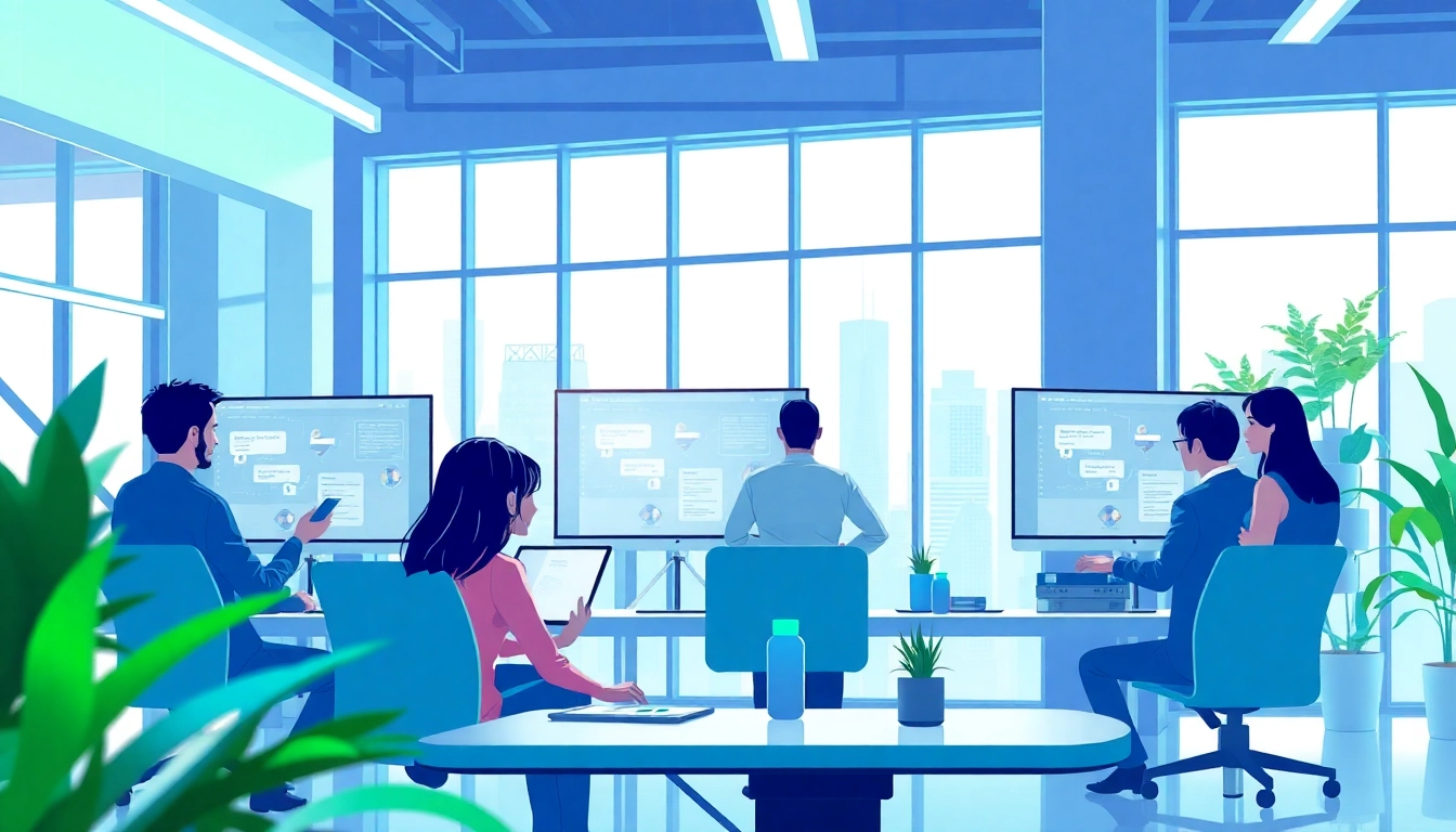 Demonstrating AI testing excellence with https://benchbot.ai showcasing a dynamic team in a modern workspace.