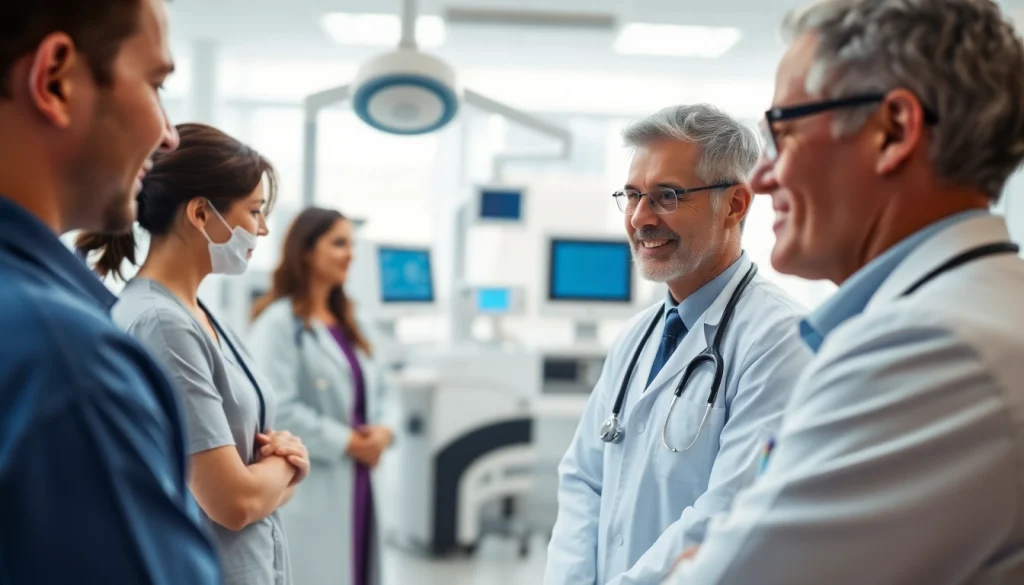 Healthcare professionals providing care at https://www.medexdtc.com with a focus on patient interaction.