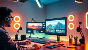 Nano Banana Pro interface in a modern workspace showcasing vibrant AI image editing.