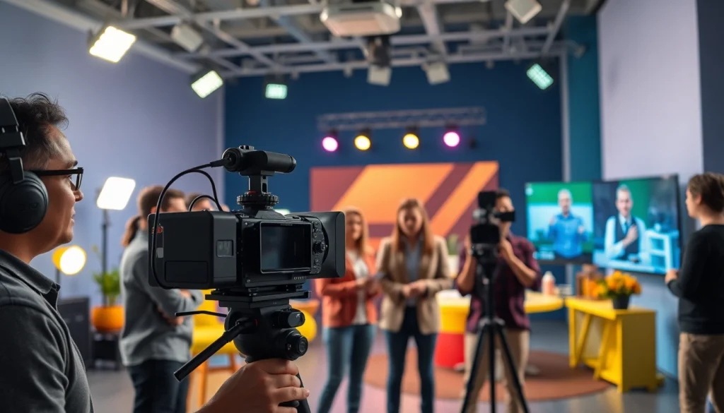 Video Production Company Calgary showcasing a diverse team in a creative studio environment