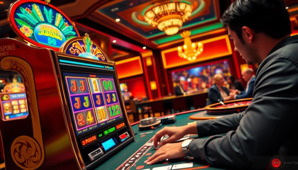 Play slots inspired by Raja Barong in a luxurious casino setting featuring dynamic visuals and vibrant thrills.