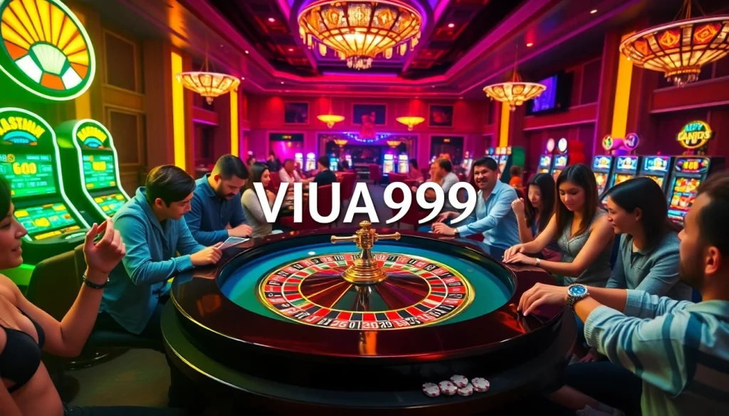 Players engaging in exciting gameplay at VUA99, featuring roulette and poker action.