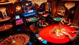 Experience the excitement of W88 club with dynamic gaming action and elegant casino atmosphere.