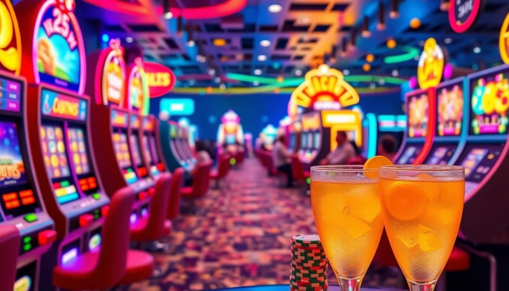 Bermain slot gacor terpercaya dengan nuansa kasino online yang penuh warna dan kegembiraan.