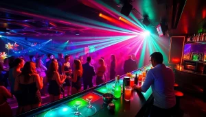 Exciting nightlife experience at Club SXM with vibrant performers and stylish patrons.