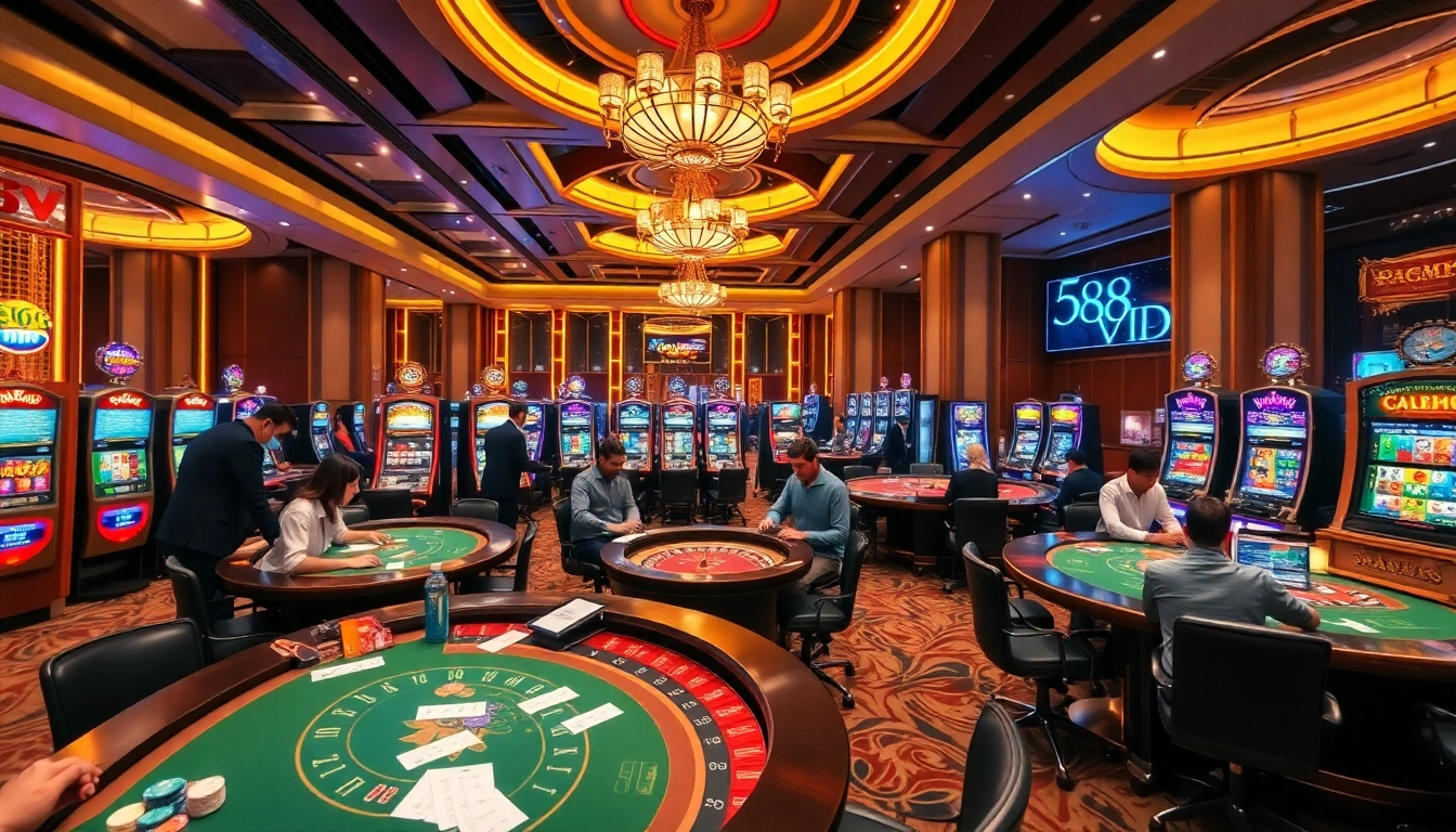 S88VIP players enjoying an exciting casino experience at poker and roulette tables.