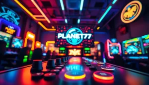 Menampilkan pengalaman bermain PLANET77 game dengan antarmuka canggih dan elemen permainan dinamis.