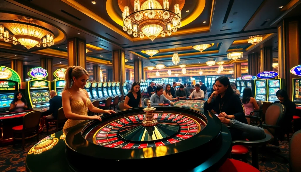 Experience the thrill of betting and gaming with https://789betg.com/ at a glamorous casino scene.