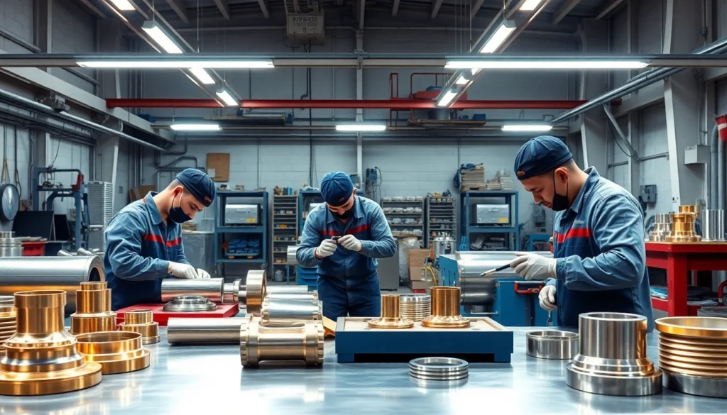 metal polishing malaysia workshop showcasing polished metals and skilled workers