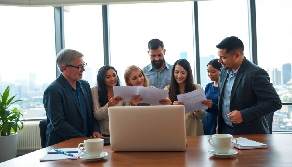 Provide expert Insurance Claims Help in a dynamic office atmosphere with diverse individuals engaged in collaboration.