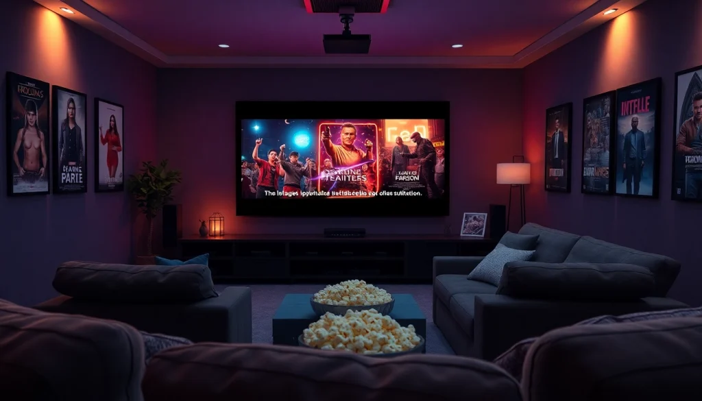 Enjoy a cozy home theater experience with vibrant films and Romanian subtitles.