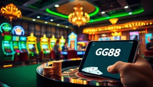 GG88 online gambling interface showcasing vibrant casino elements and players enjoying their experience.