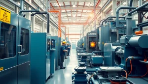 Diecasting Malaysia manufacturing facility with advanced machinery showcasing precision processes.