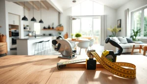 Implementing innovative home renovation ideas in a beautifully renovated kitchen and living space.