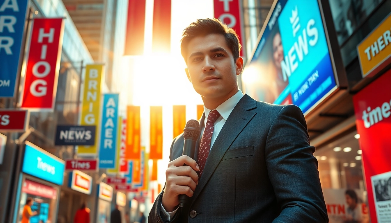 Cover the latest updates from https://news-parade.com.ua with a reporter in an urban setting.