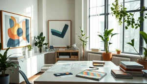 Découvrez un espace de design intérieur unique sur fredericjulien-design.fr, alliant art moderne et ambiance créative.