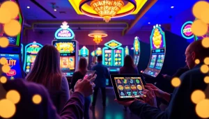 Exciting doaslot login experience with vibrant online slot machines and engaging players.