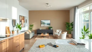 Revamp your space with stunning home renovation in a contemporary living room showcasing modern style.