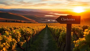 Captivating vineyard landscape in clarksburg ca with sunset views highlighting local charm.