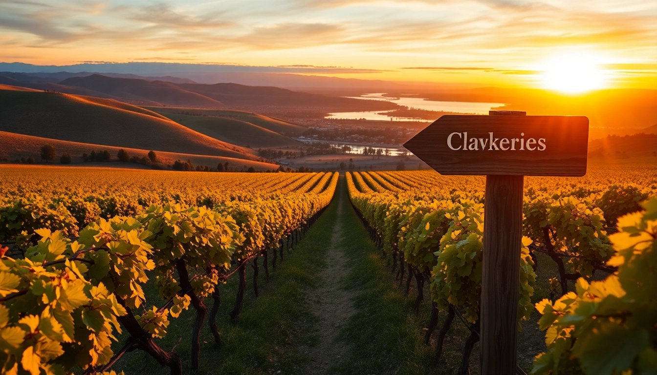Captivating vineyard landscape in clarksburg ca with sunset views highlighting local charm.