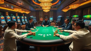 Experience the thrill of winning at BL555 with an upscale poker game, luxurious decor, and eager players.