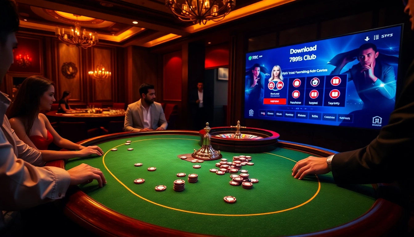 Experience excitement as you tải 789club at a high-stakes poker table, surrounded by luxury.