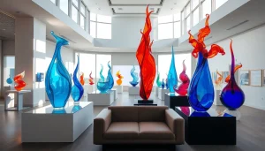 Visiter kostaboda-artgallery.fr pour découvrir des sculptures de verre captivantes dans une galerie moderne.