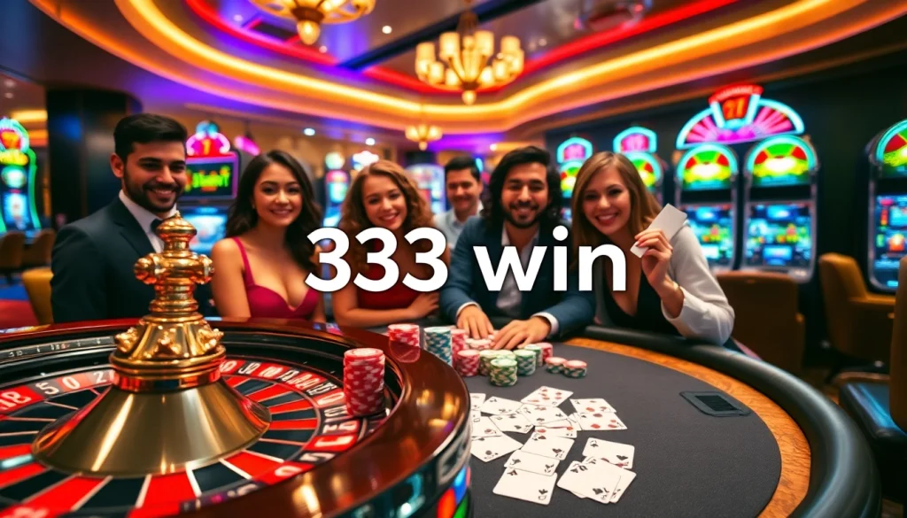 Experience the thrill of winning at the casino with 33 win showcasing vibrant chips and games for every player.