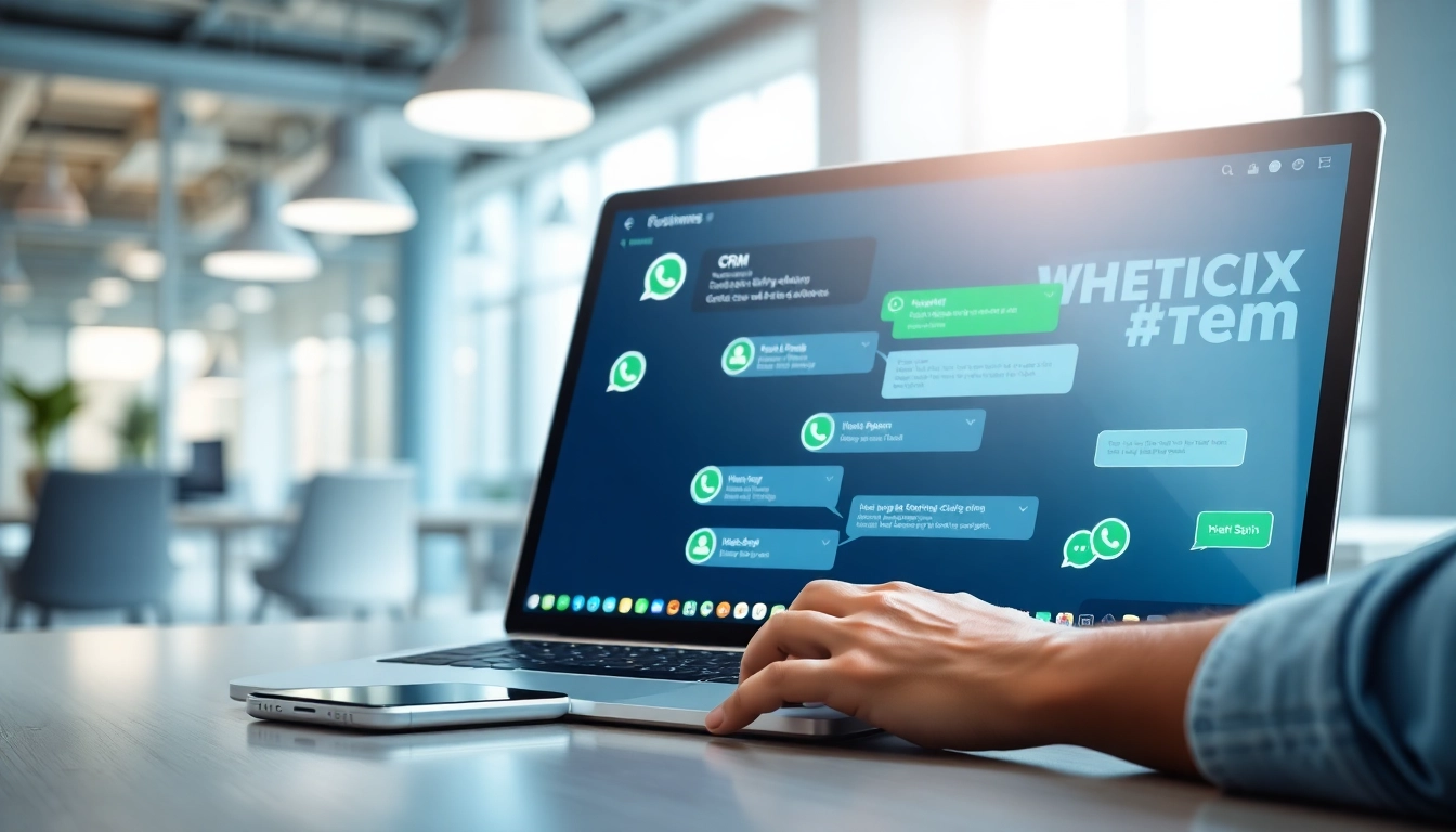What is a CRM for WhatsApp visually represented through professional user interface and interaction elements.