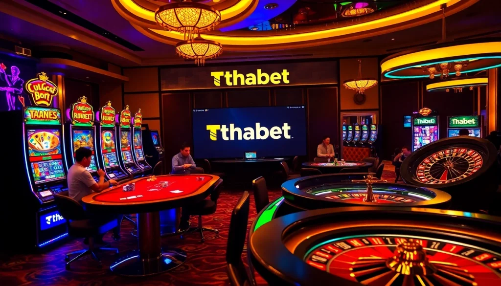 Thabet offers an exciting casino experience with vibrant slot machines and engaging poker tables.