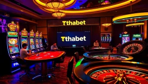 Thabet offers an exciting casino experience with vibrant slot machines and engaging poker tables.