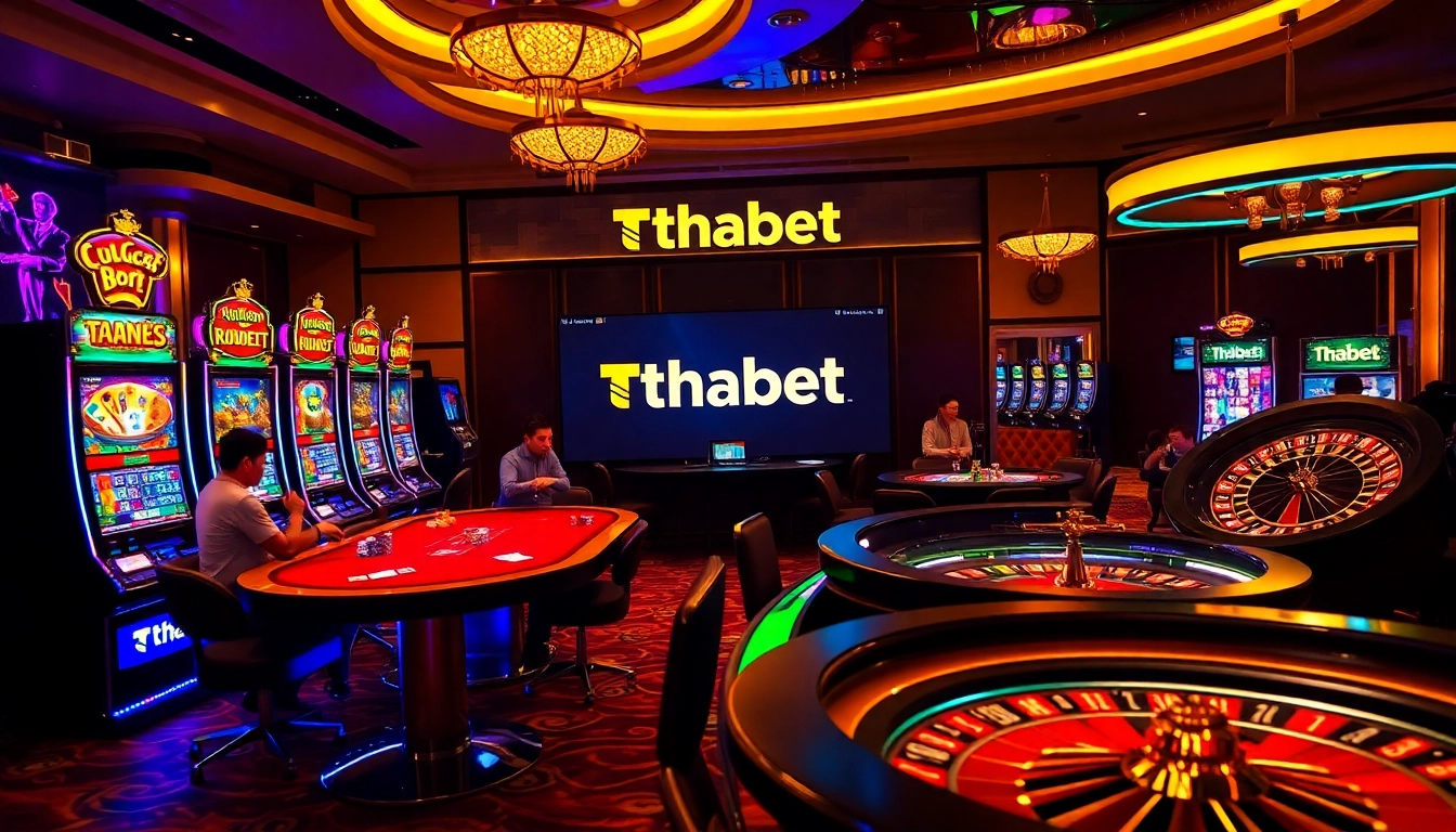 Thabet offers an exciting casino experience with vibrant slot machines and engaging poker tables.