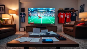 Engaging scene of sports betting in South Carolina, showcasing excitement and camaraderie during game day.