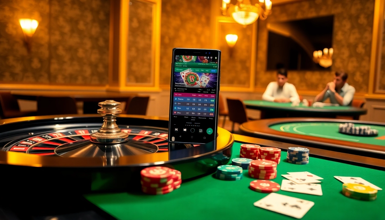 S8-themed casino environment showcasing poker and roulette, with online betting on display.