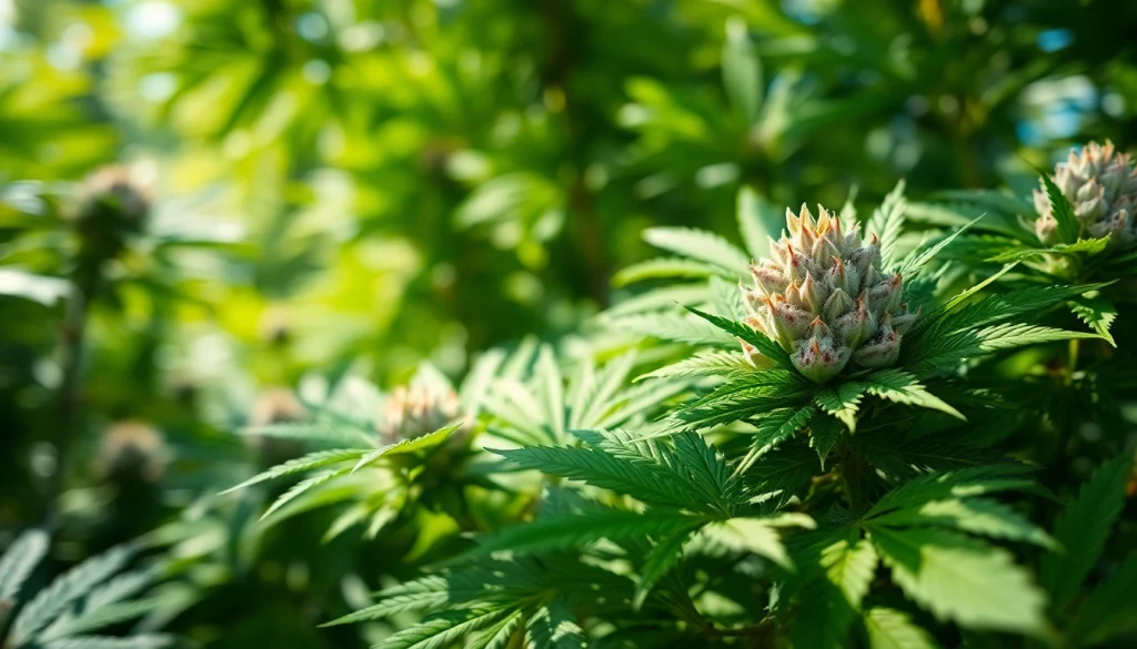 Showcase Miami Runtz strain with vibrant buds and lush greenery in a bright garden setting.