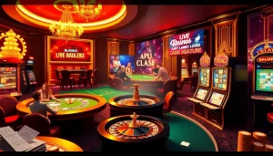 Dynamic online gambling scene at https://kkwin.life/ featuring players engaging in blackjack and roulette.