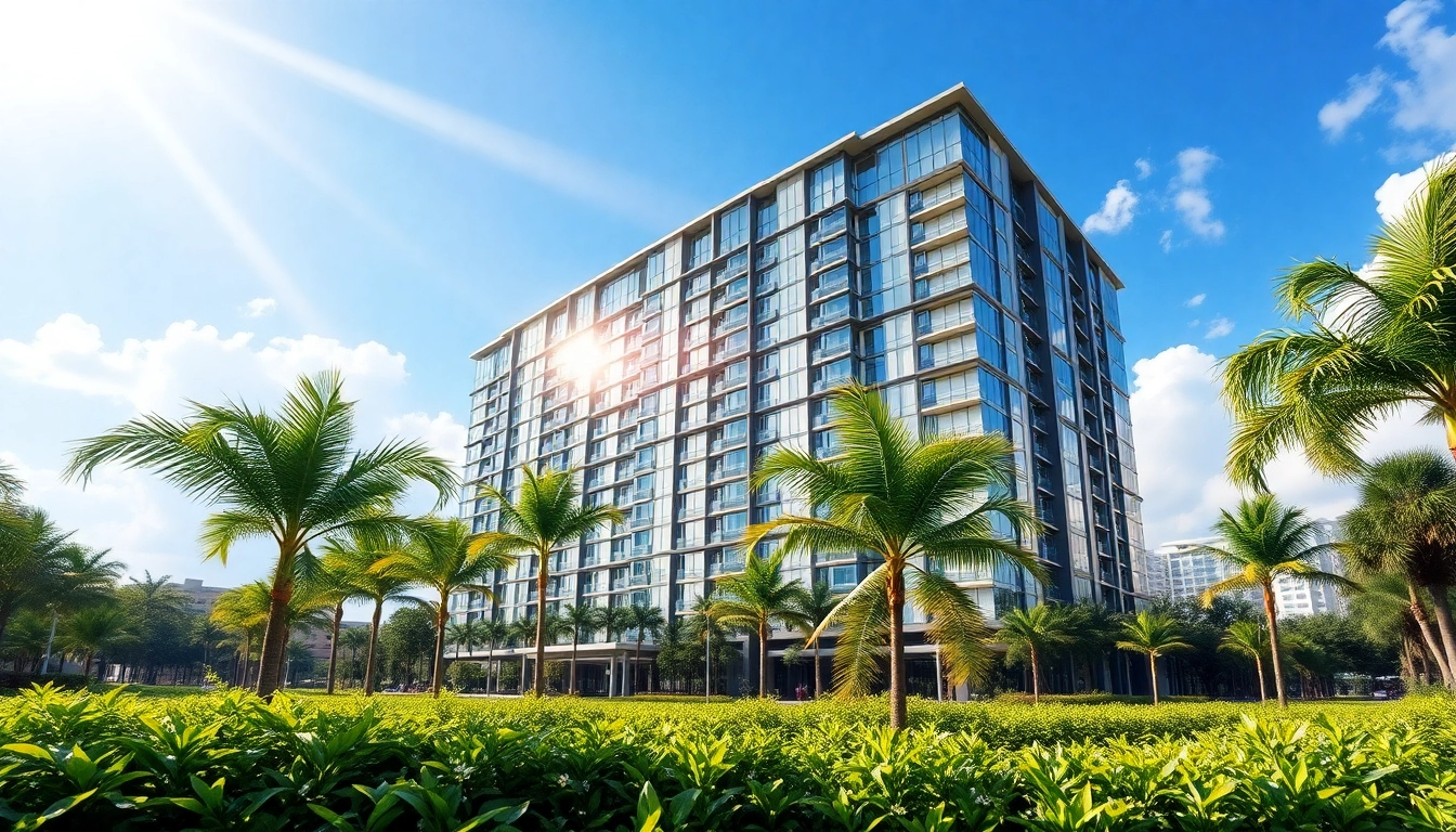 View of the upcoming tampines st 95 ec highlighting modern architecture and lush landscaping.