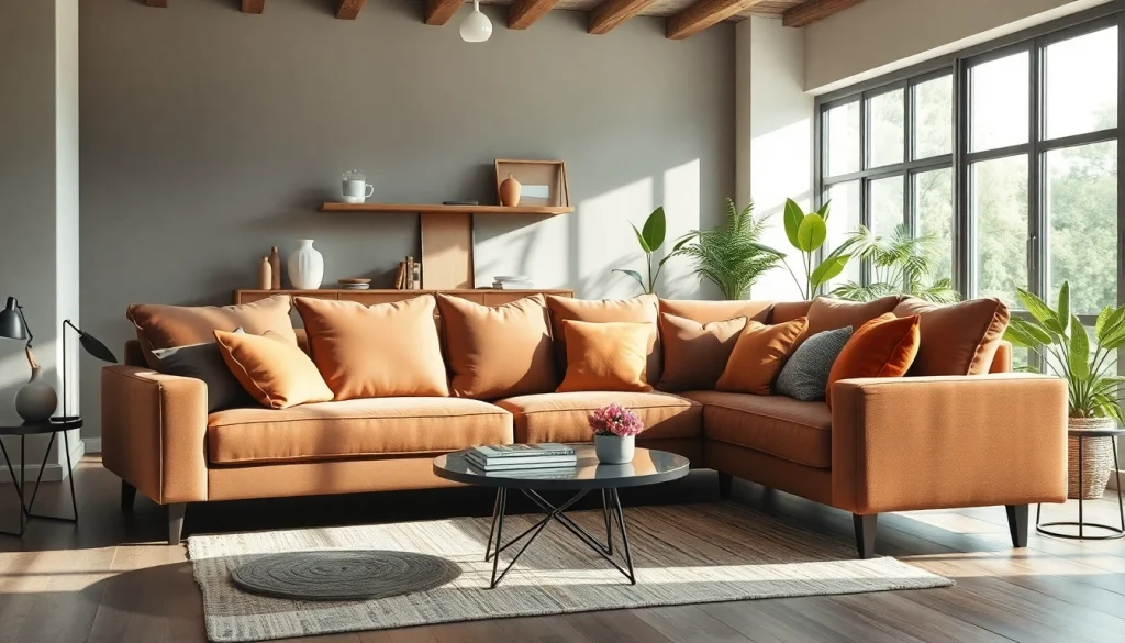 Cozy corner sofa arrangement from https://corner-sofas.co.uk with vibrant cushions and natural lighting.
